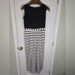 Elegant Black and White Striped Jumpsuit Garden Party Wedding Guest Softgirl